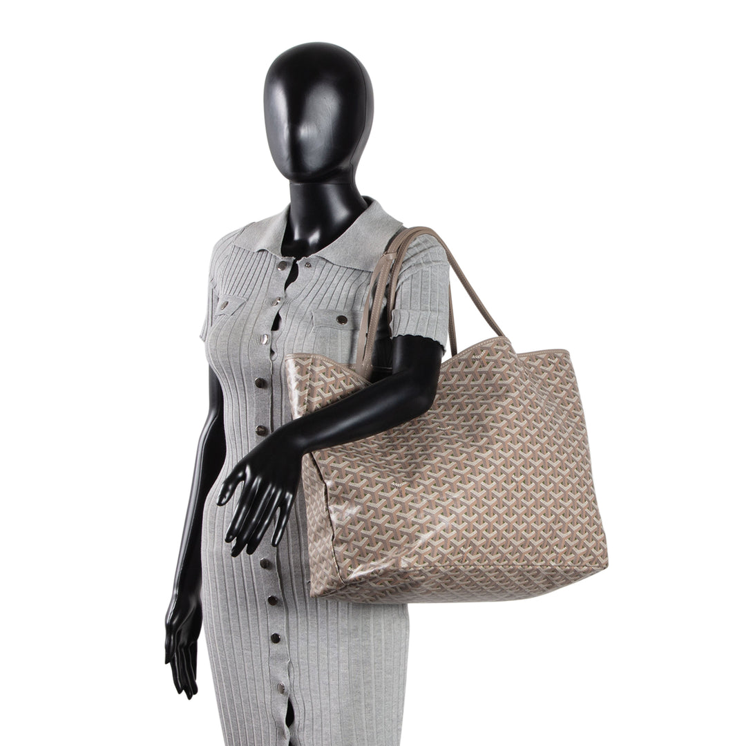 GOYARD Goyardine Claire Voie Saint Louis GM w/ Pouch - Grege Khaki