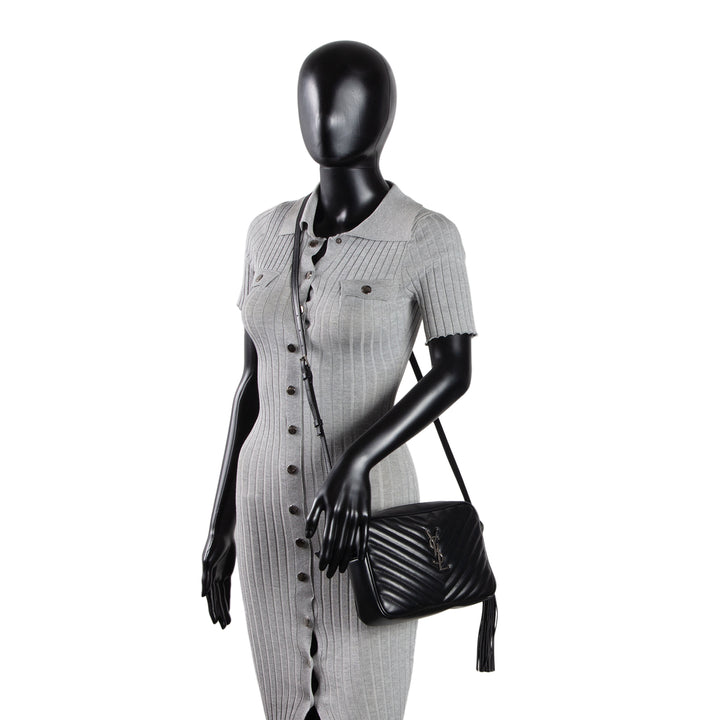 SAINT LAURENT Lou Camera Tassel Bag - Black