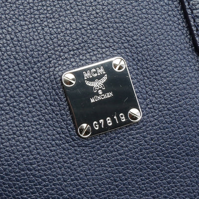 MCM Small Aren Tote - Navy