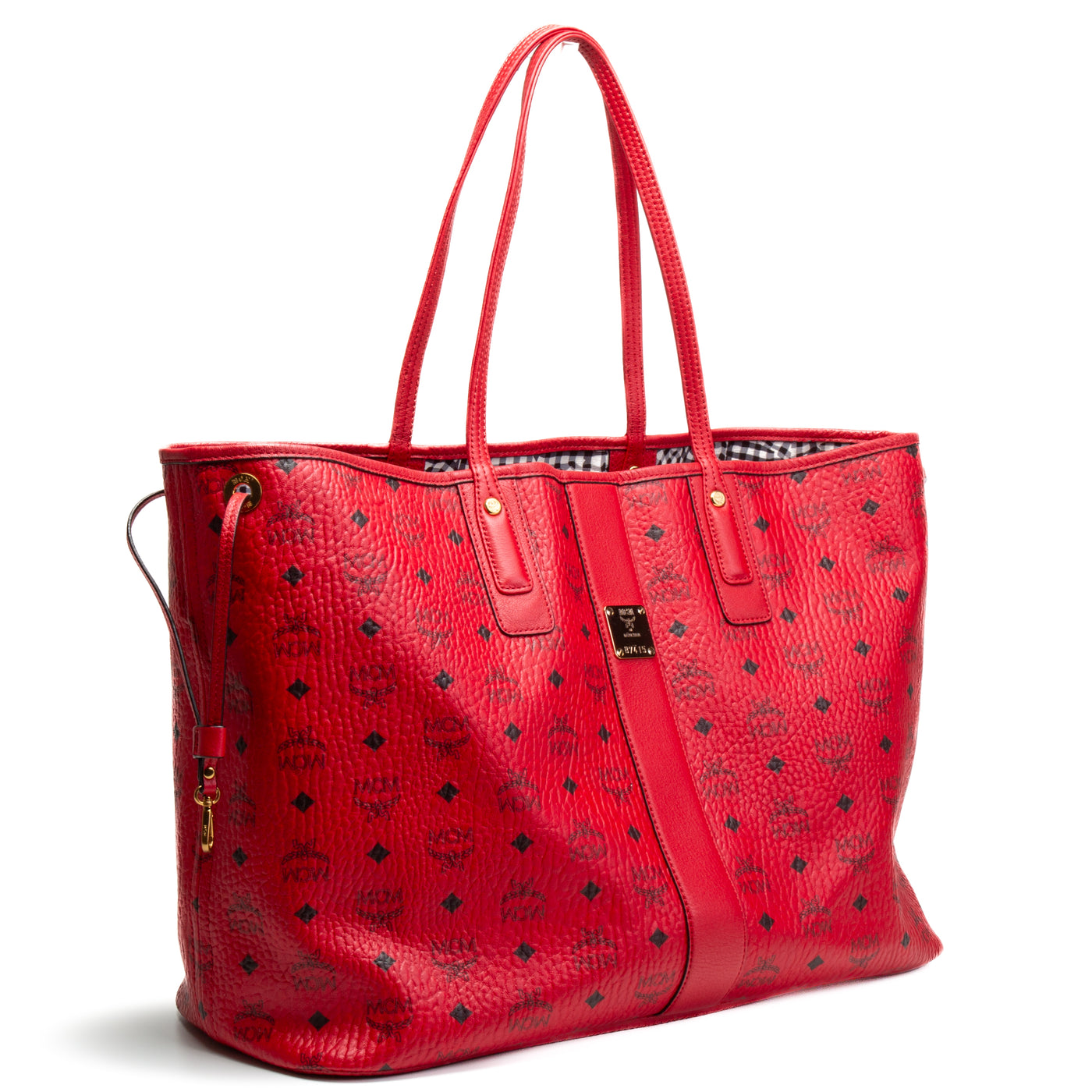 MCM Visetos Liz Shopper Tote - Red