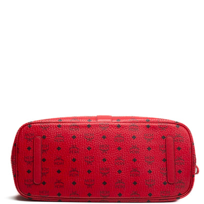 MCM Visetos Liz Shopper Tote - Red