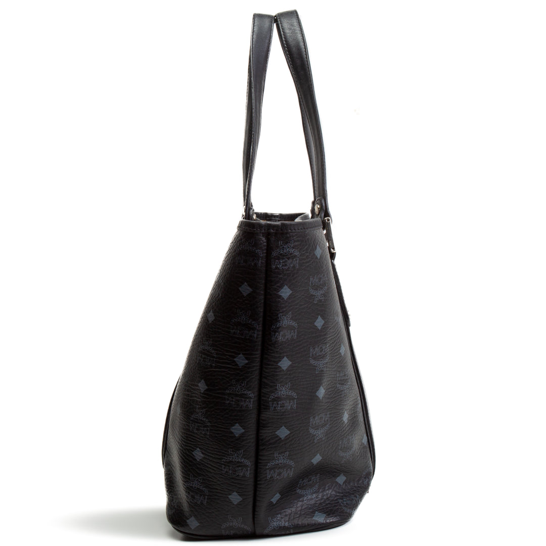 MCM Visetos Shopping Tote - Black