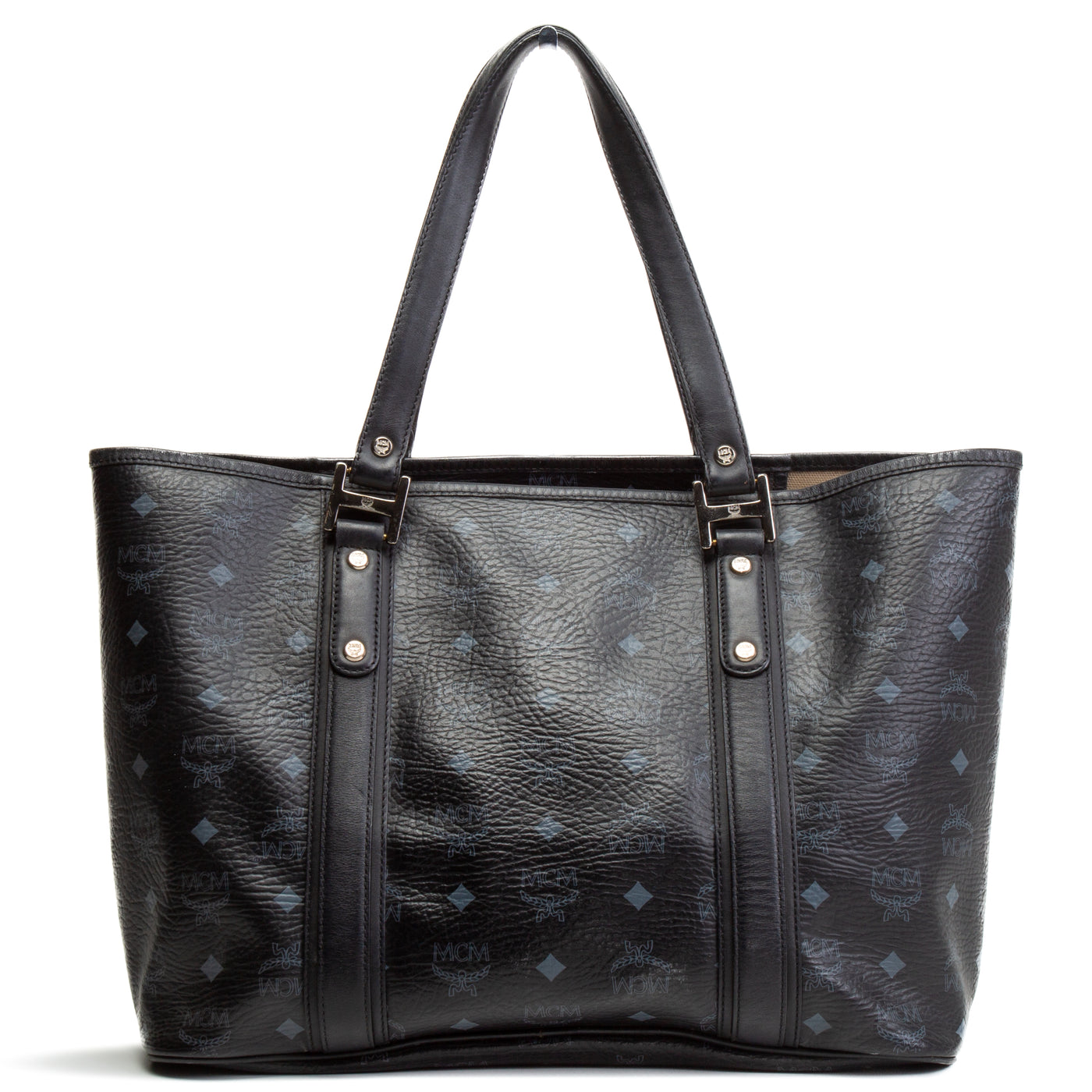 MCM Visetos Shopping Tote - Black