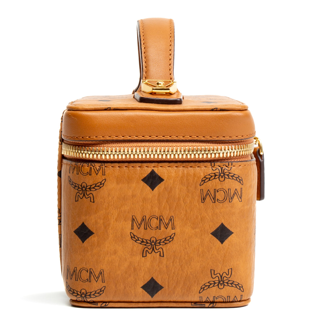 MCM Mini Rockstar Vanity Case - Cognac