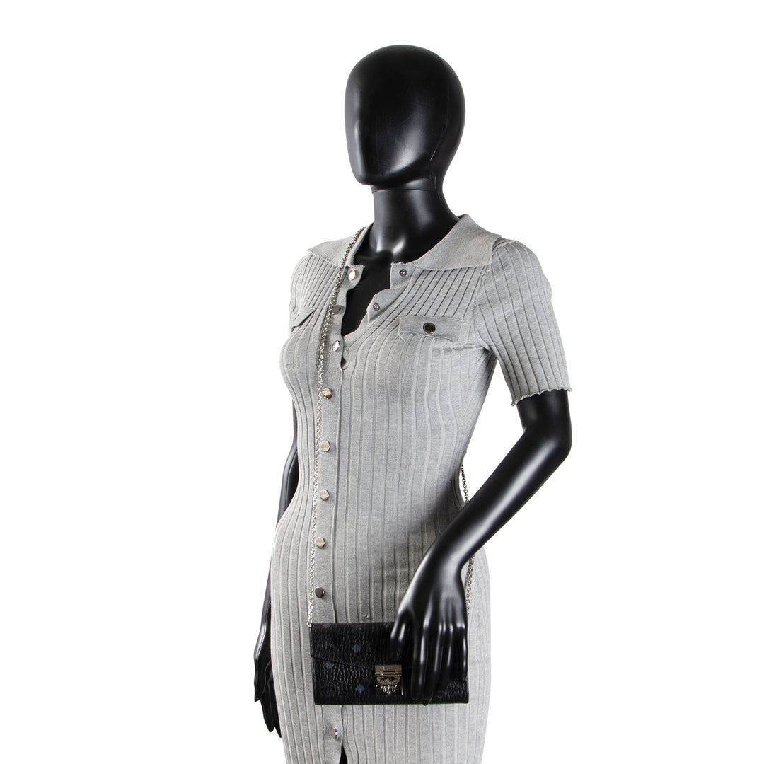 MCM Patricia Wallet on Chain - Black