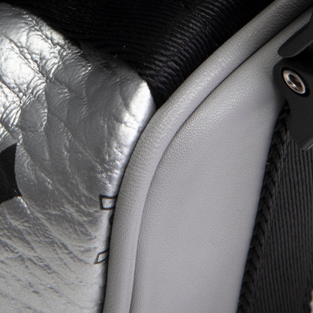 MCM Visetos Jemison Convertible Belt Bag / Backpack - Metallic Silver