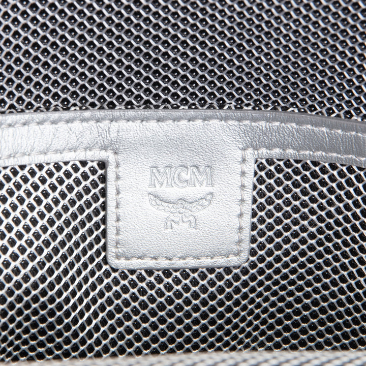 MCM Visetos Jemison Convertible Belt Bag / Backpack - Metallic Silver