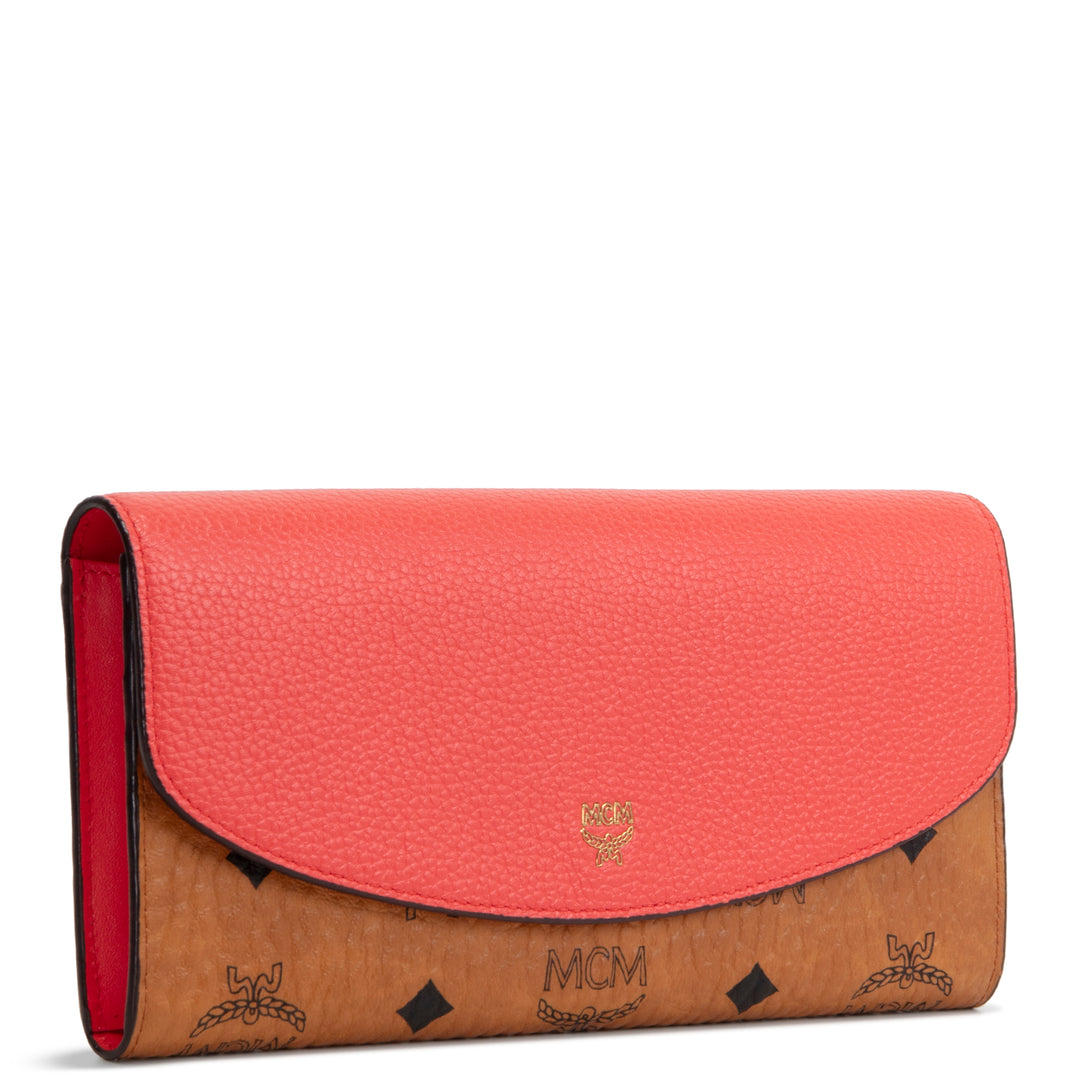 MCM Visetos Wallet - Coral