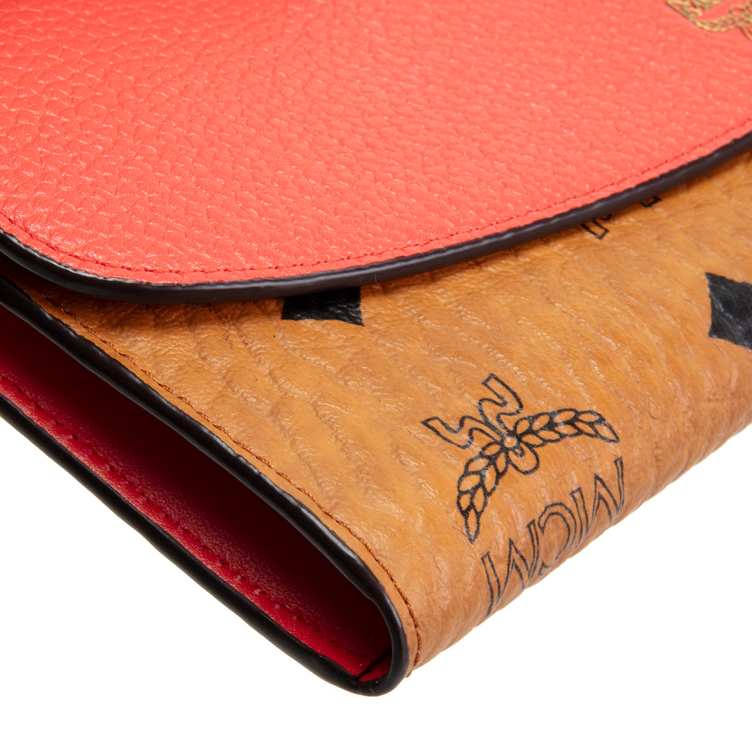 MCM Visetos Wallet - Coral