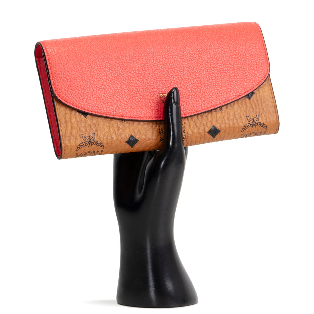 MCM Visetos Wallet - Coral