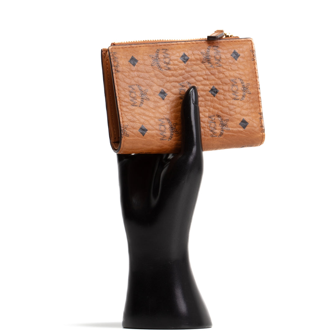 MCM Bifold Zip Card Wallet Visetos