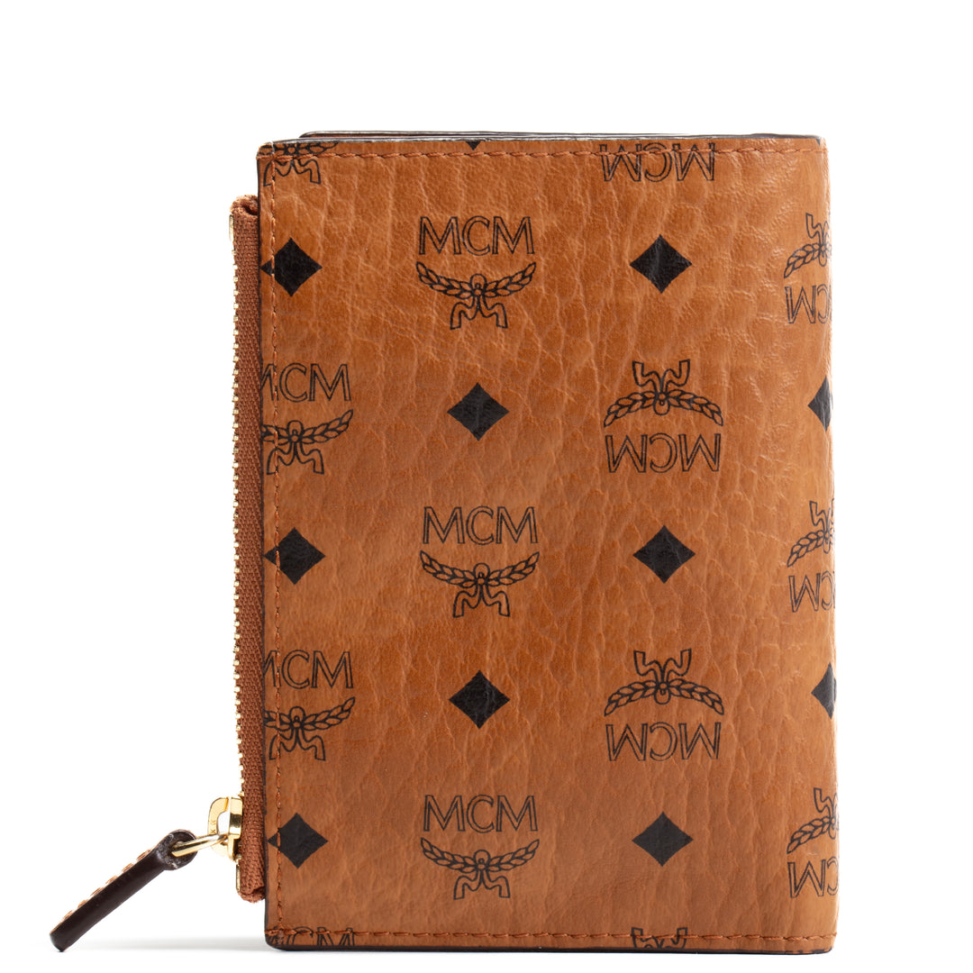 MCM Bifold Zip Card Wallet Visetos