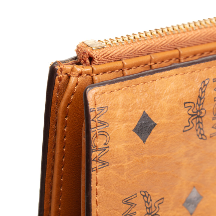 MCM Bifold Zip Card Wallet Visetos