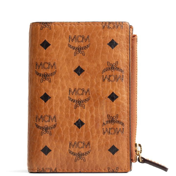 MCM Bifold Zip Card Wallet Visetos