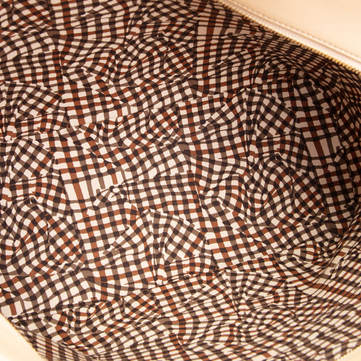 MCM Visetos Zipper Tote - Beige