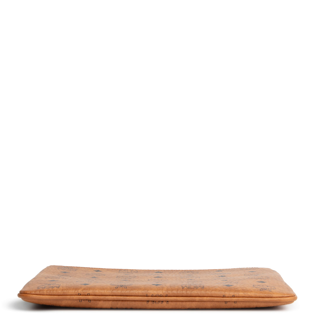 MCM Visetos Pouch Crossbody - Cognac