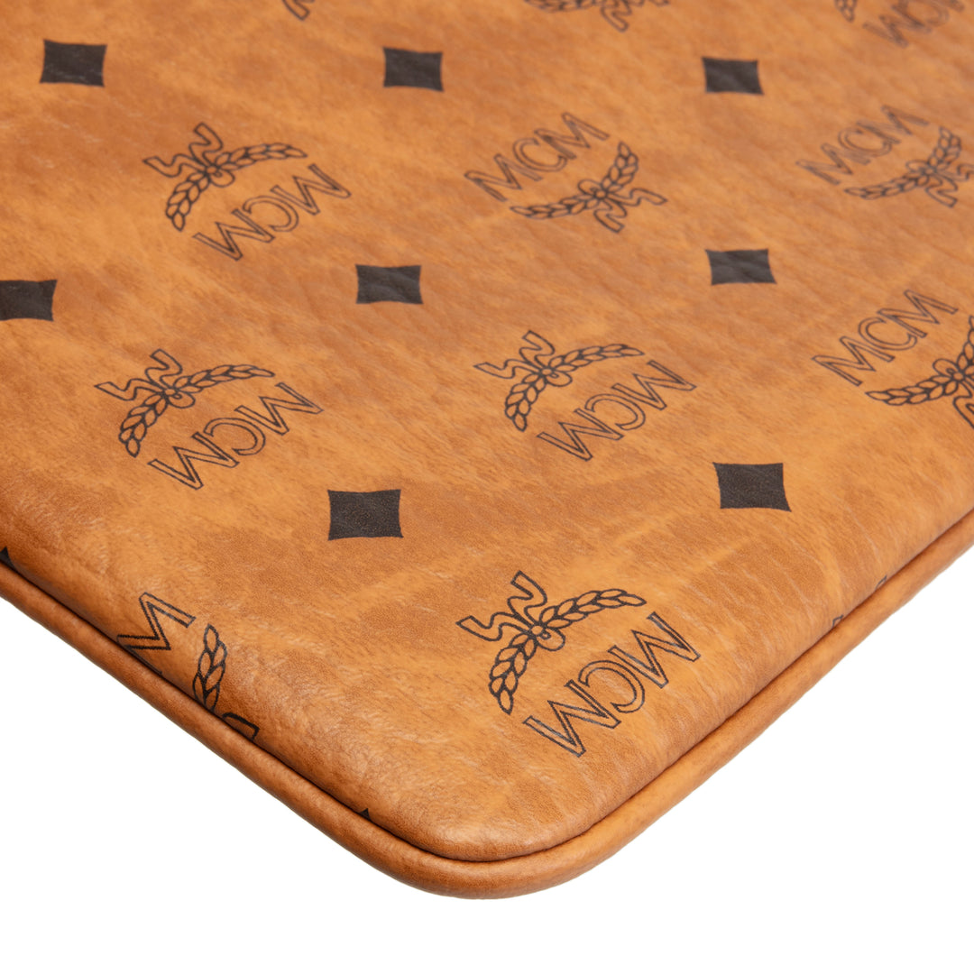 MCM Visetos Pouch Crossbody - Cognac