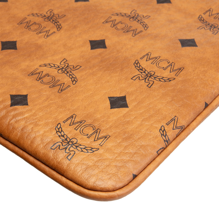 MCM Visetos Pouch Crossbody - Cognac