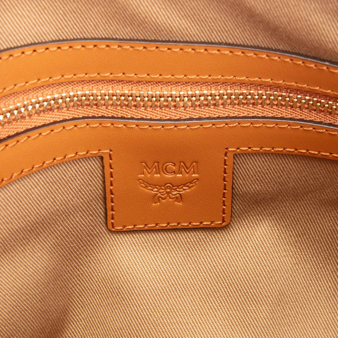 MCM Visetos Pouch Crossbody - Cognac