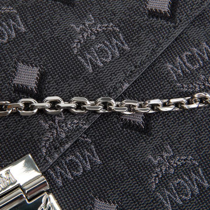 MCM Denim Visetos Aren Crossbody - Black