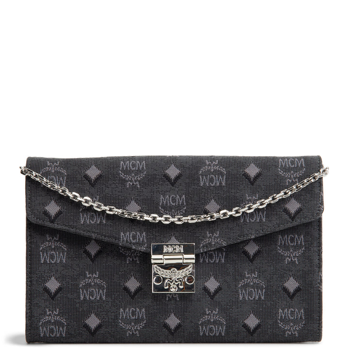 MCM Denim Visetos Aren Crossbody - Black