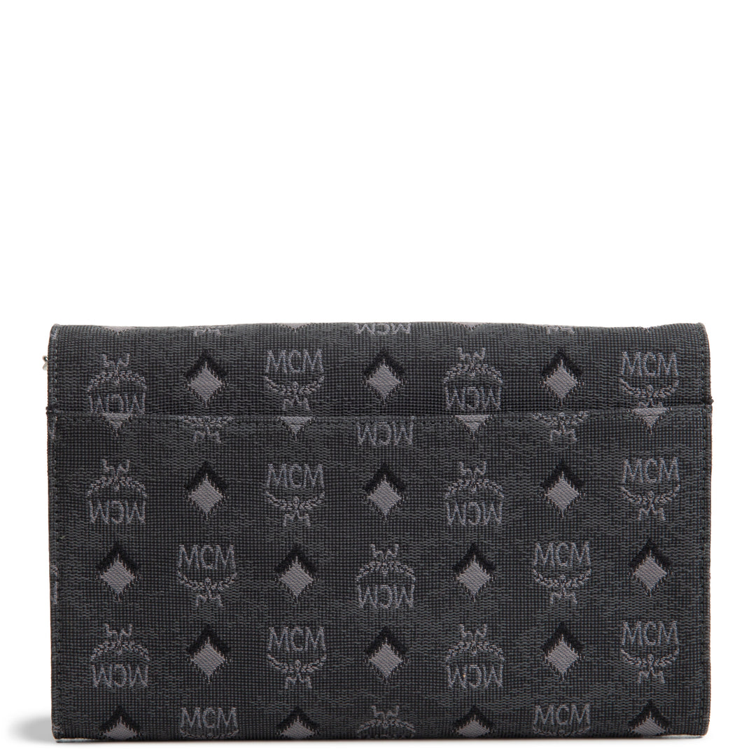 MCM Denim Visetos Aren Crossbody - Black