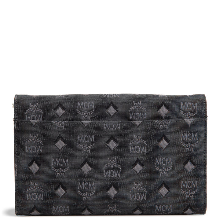 MCM Denim Visetos Aren Crossbody - Black