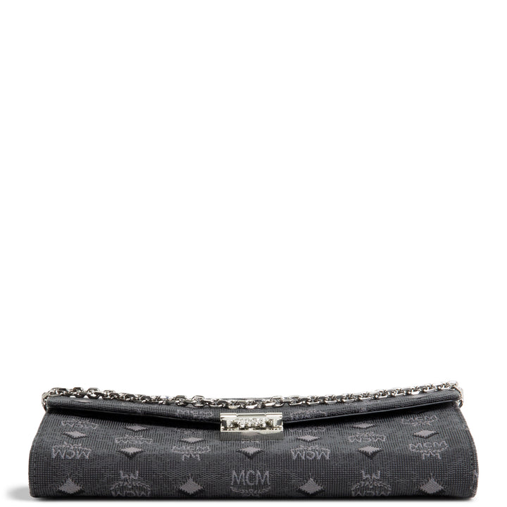 MCM Denim Visetos Aren Crossbody - Black