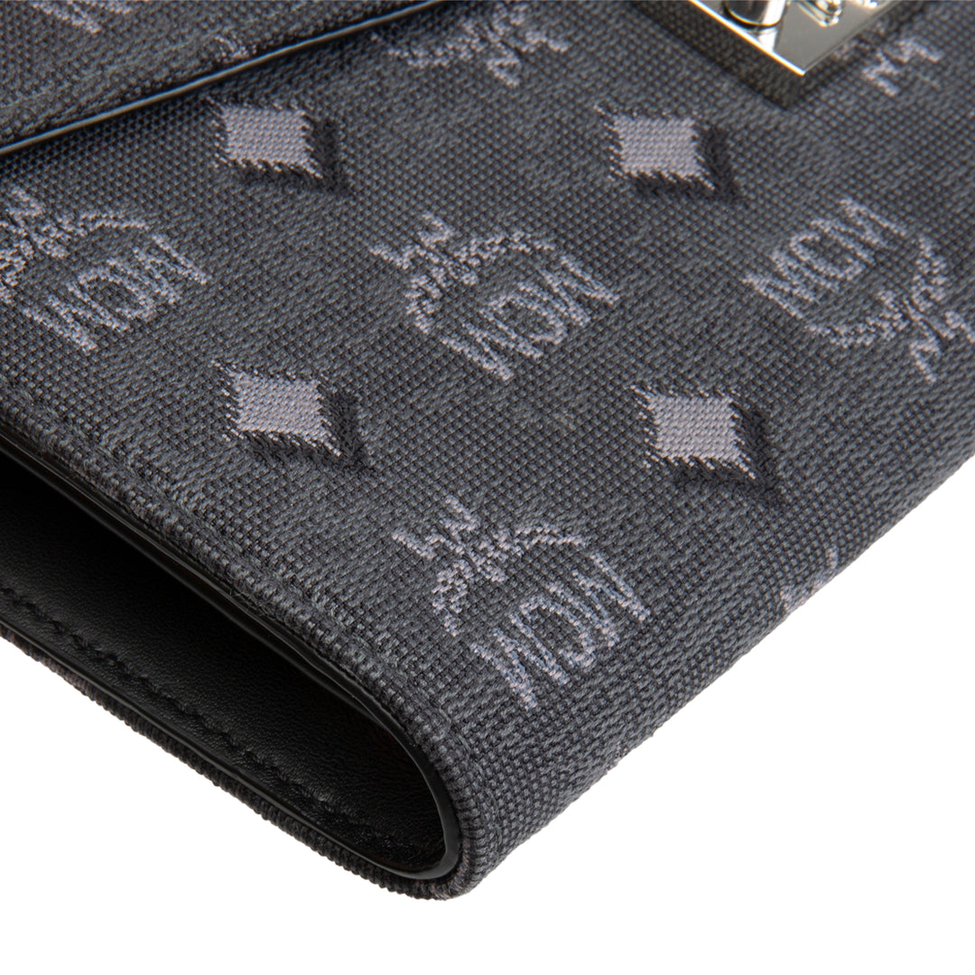 MCM Denim Visetos Aren Crossbody - Black