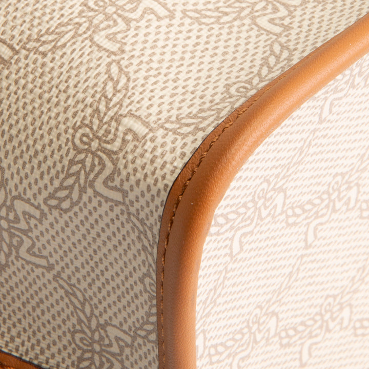 MCM Coated Canvas Lauretos Shopper Mini - Cream