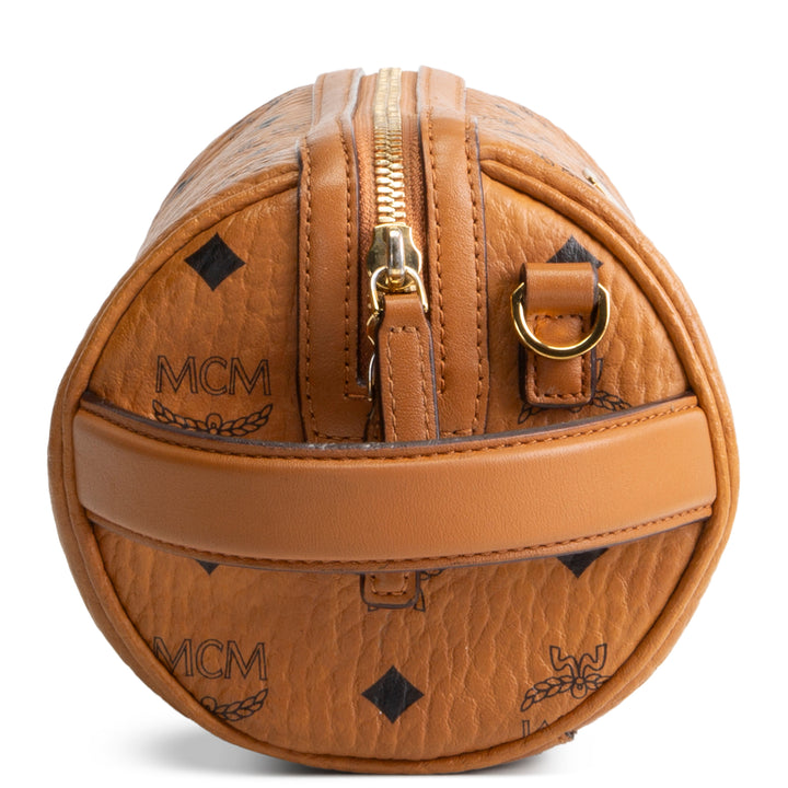MCM Visetos Toiletry Crossbody - Cognac