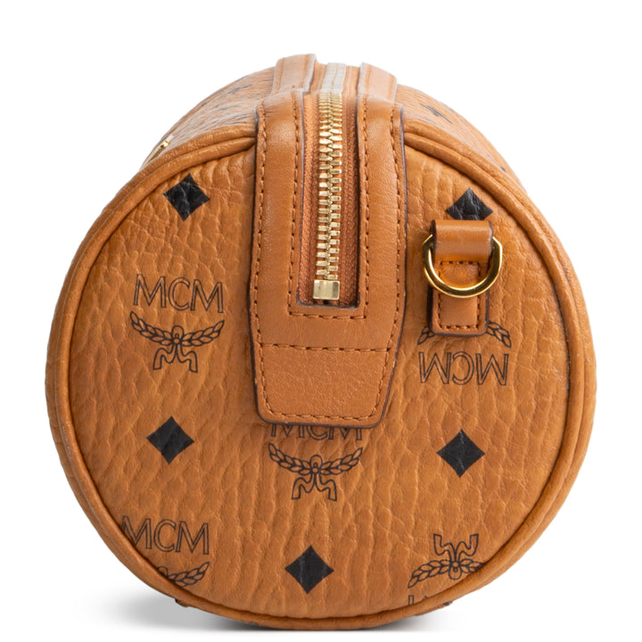 MCM Visetos Toiletry Crossbody - Cognac