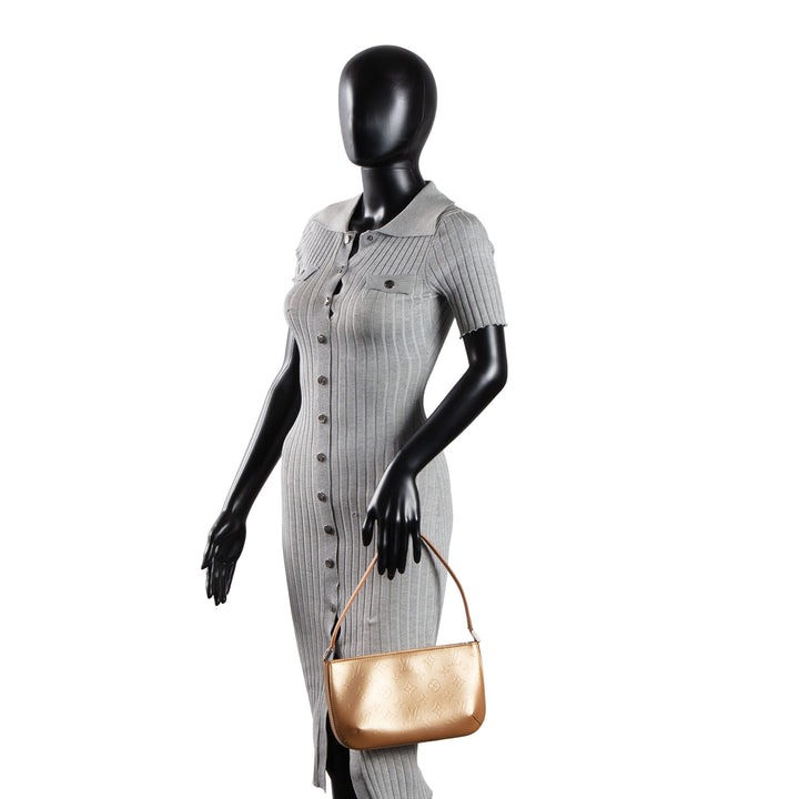 LOUIS VUITTON Vintage Monogram Mat Fowler Shoulder Bag - Gold
