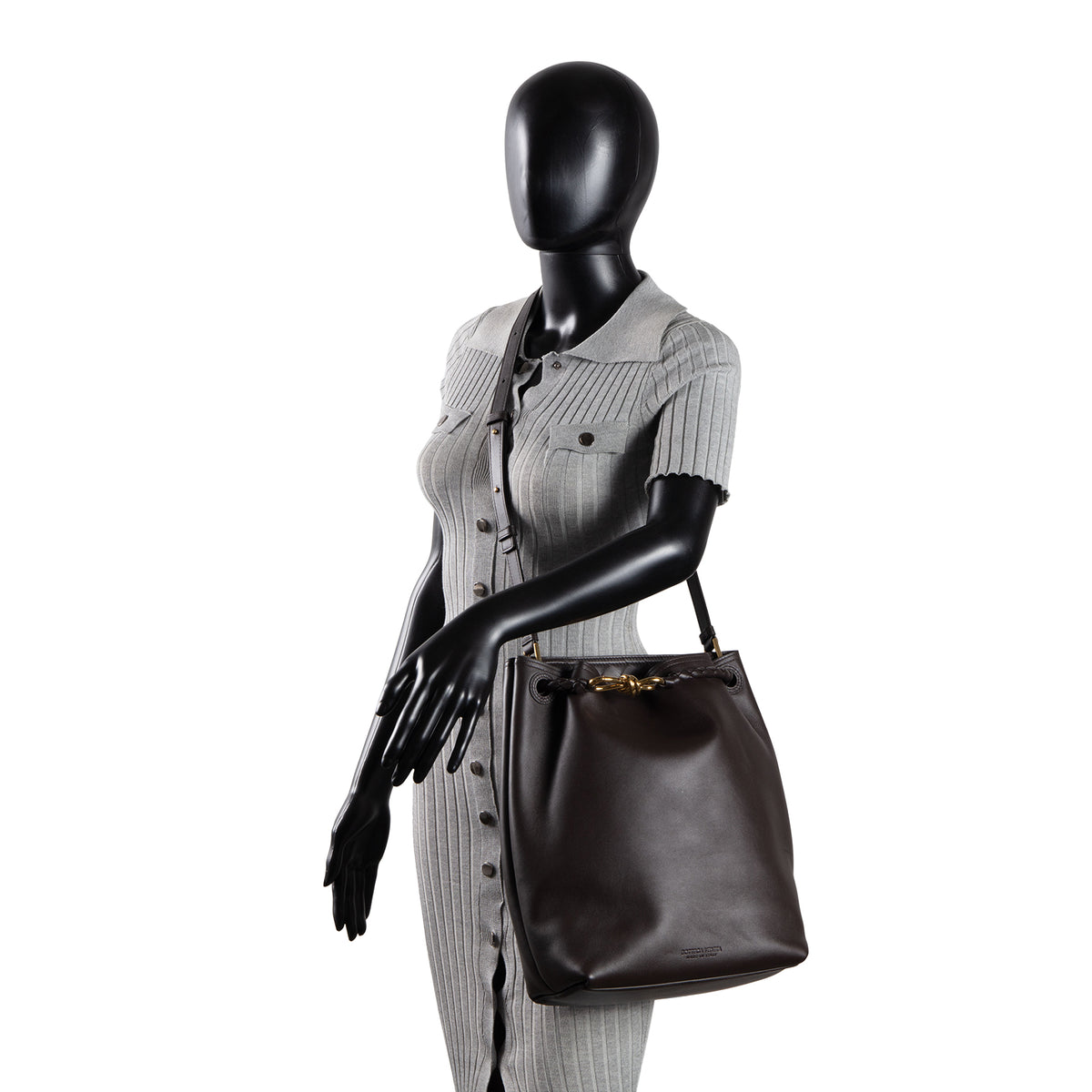 BOTTEGA VENETA Andiamo Bucket Bag - Chocolate Brown