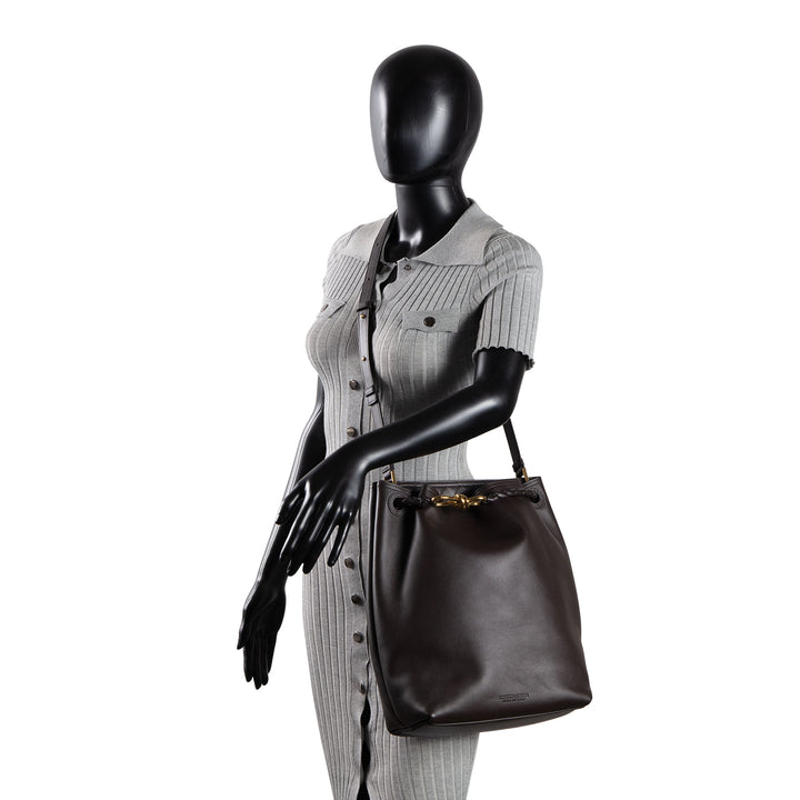 BOTTEGA VENETA Andiamo Bucket Bag - Chocolate Brown