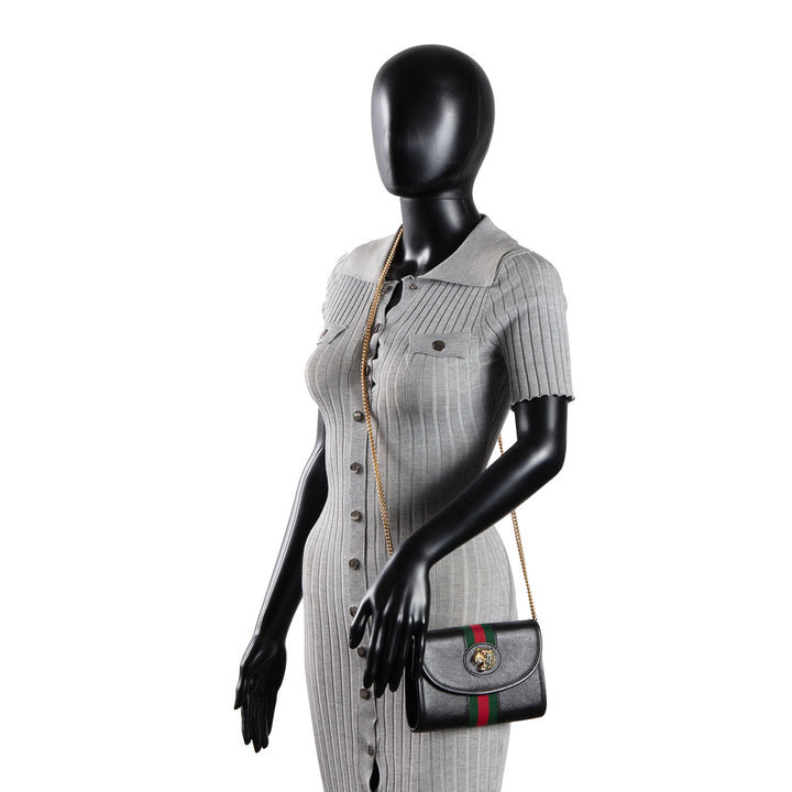 GUCCI Rajah Mini Leather Crossbody