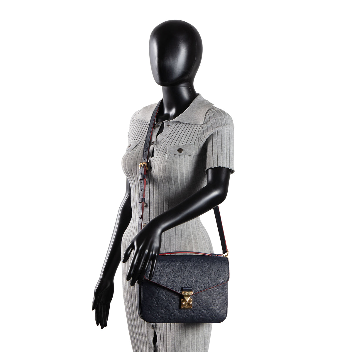 LOUIS VUITTON Monogram Empreinte Pochette Metis - Navy
