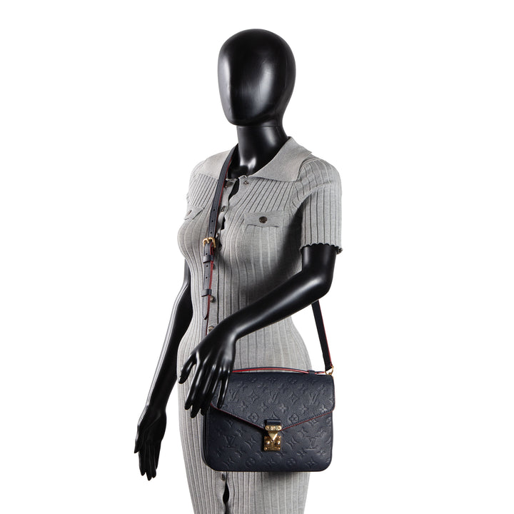 LOUIS VUITTON Monogram Empreinte Pochette Metis - Navy