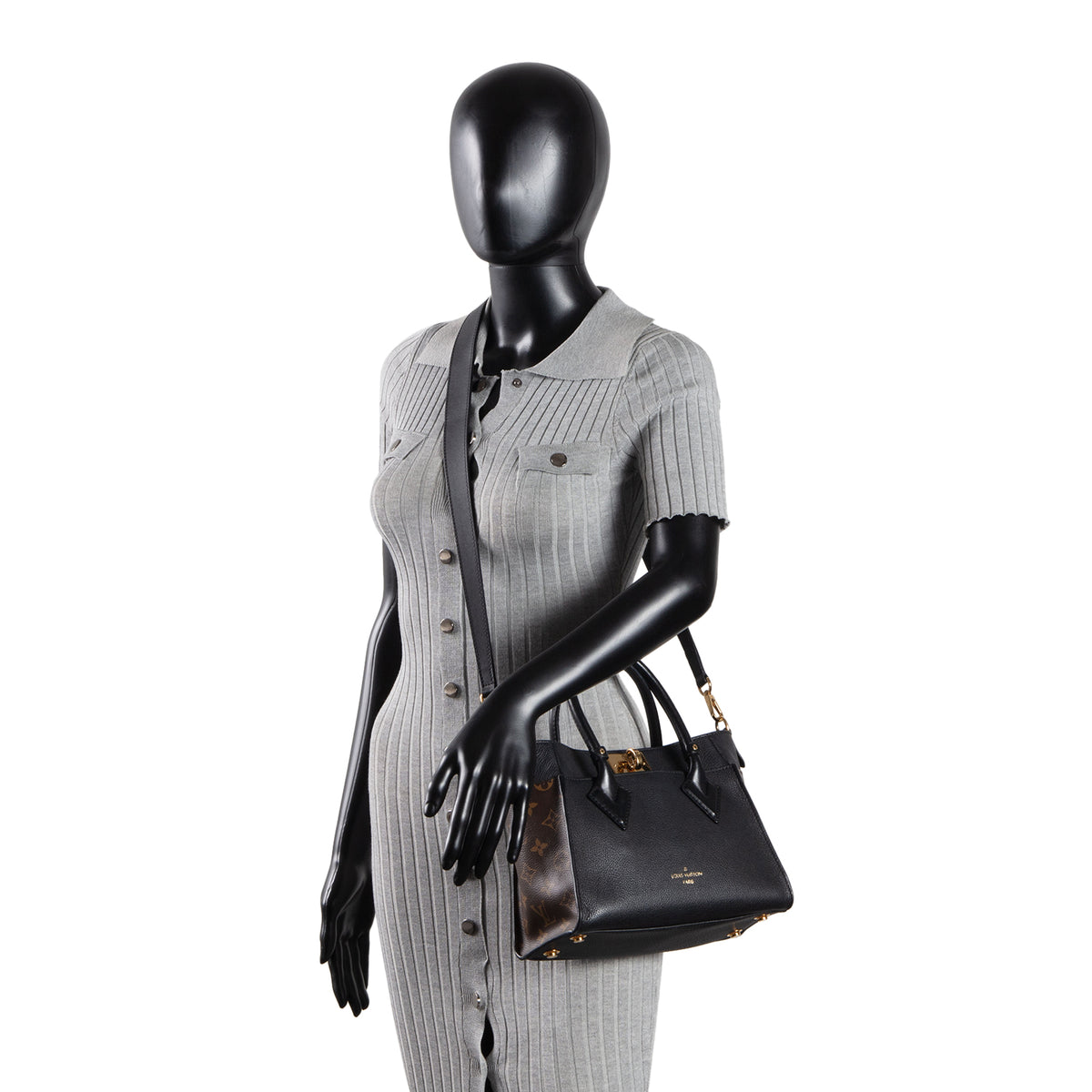 LOUIS VUITTON City Steamer Top Handle Bag - Black