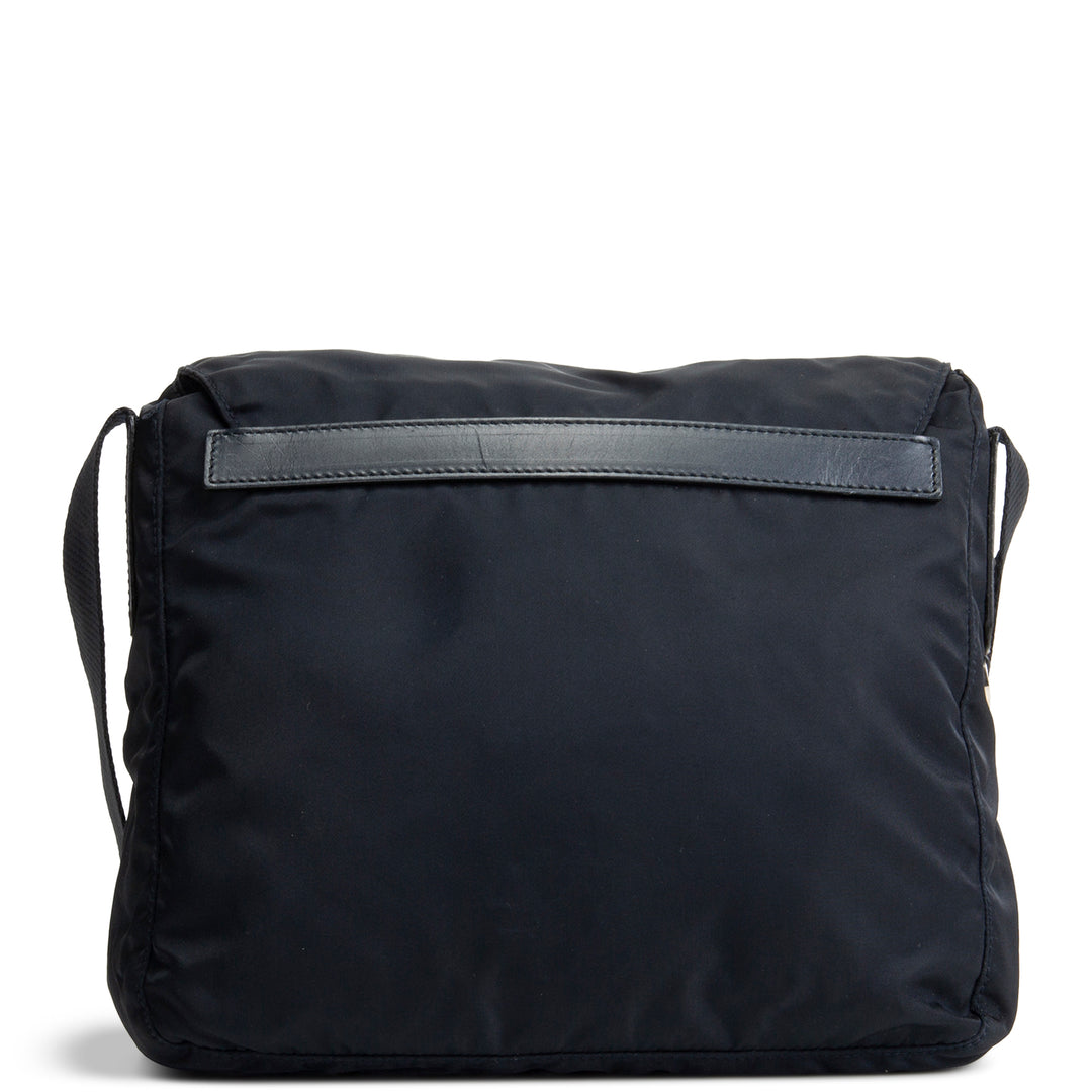 PRADA Tessuto Nylon Messenger Bag - Navy Blue