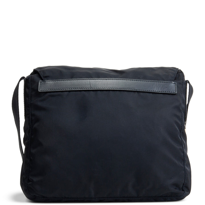 PRADA Tessuto Nylon Messenger Bag - Navy Blue