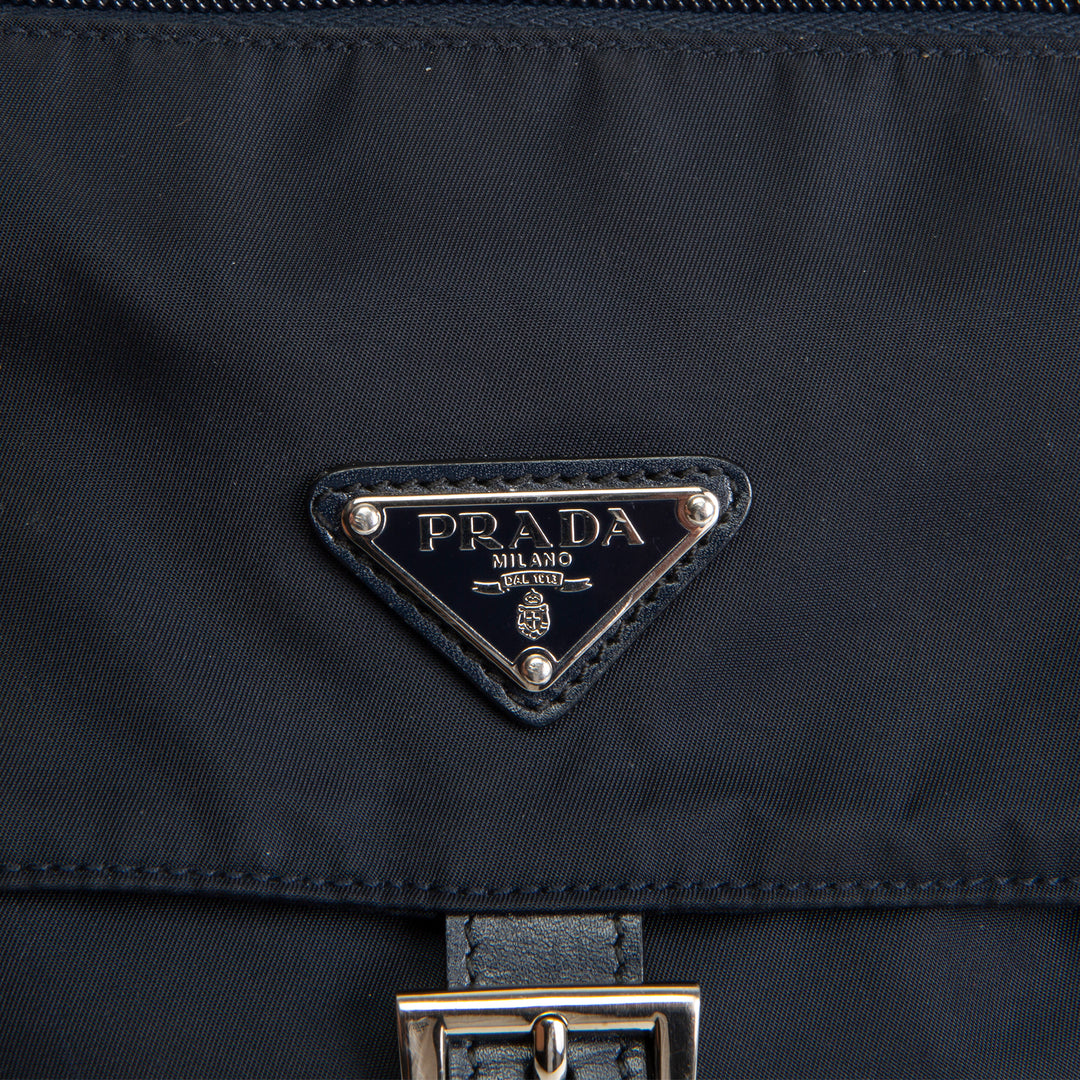 PRADA Tessuto Nylon Messenger Bag - Navy Blue