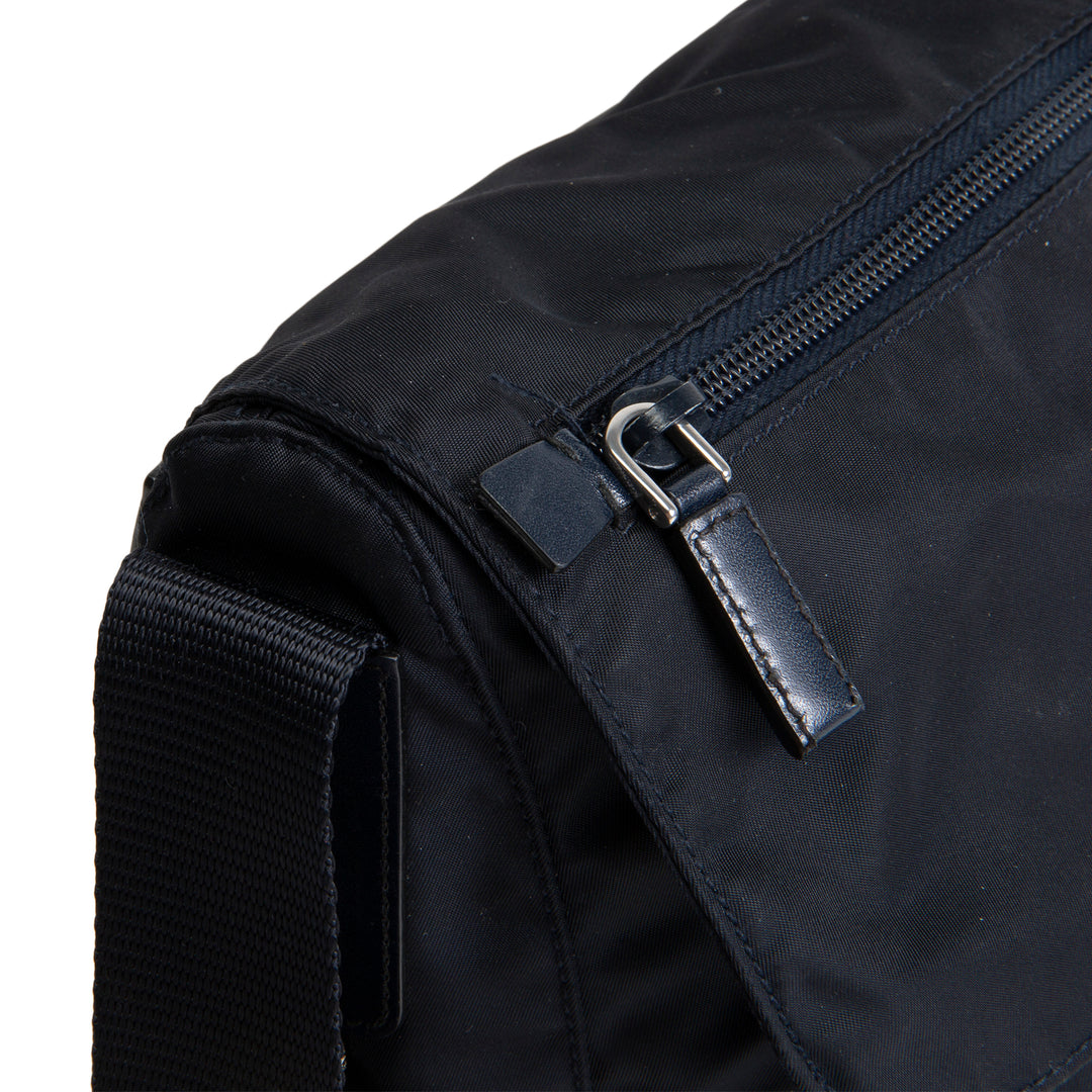 PRADA Tessuto Nylon Messenger Bag - Navy Blue