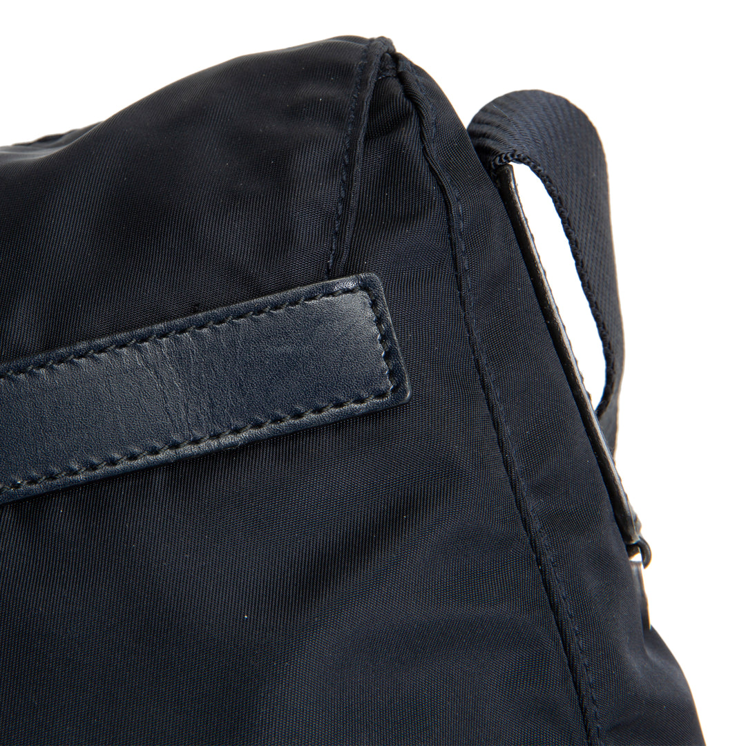 PRADA Tessuto Nylon Messenger Bag - Navy Blue