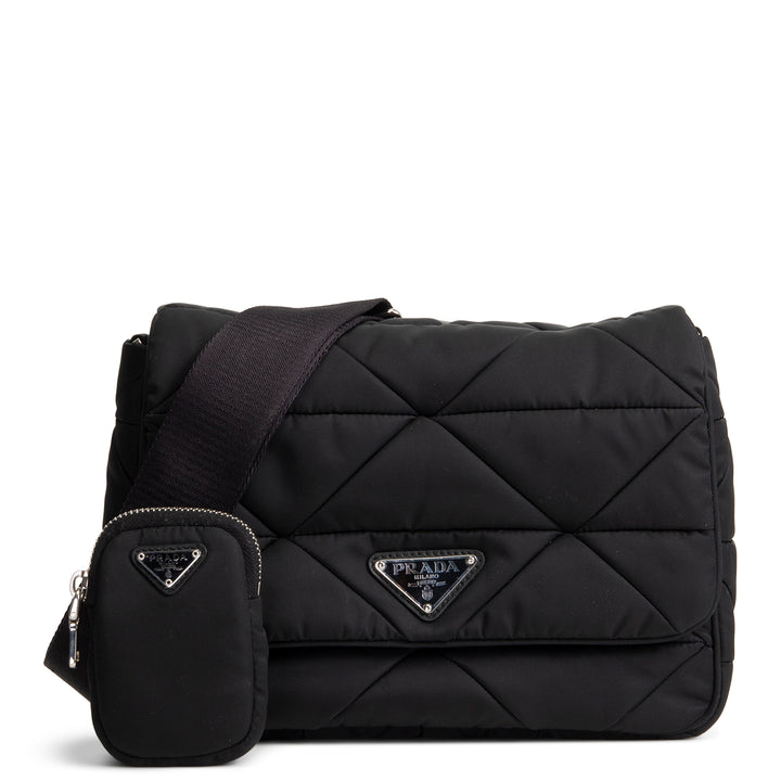 PRADA Re-Nylon Padded Shoulder Bag - Black