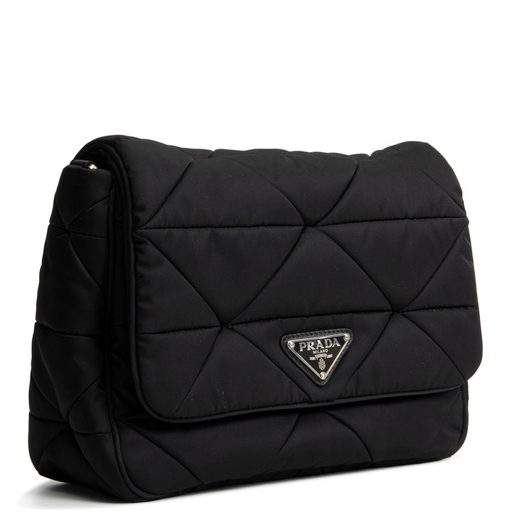 PRADA Re-Nylon Padded Shoulder Bag - Black
