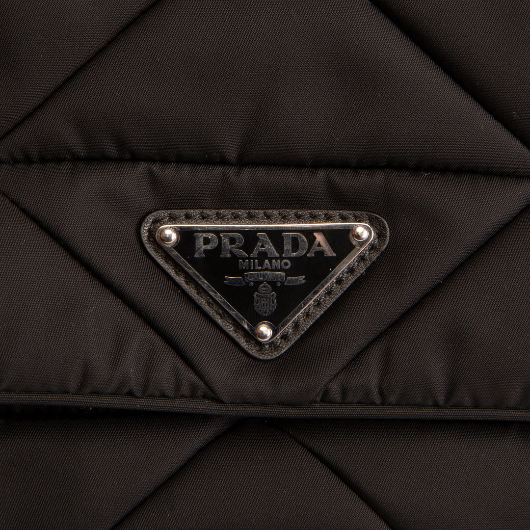 PRADA Re-Nylon Padded Shoulder Bag - Black