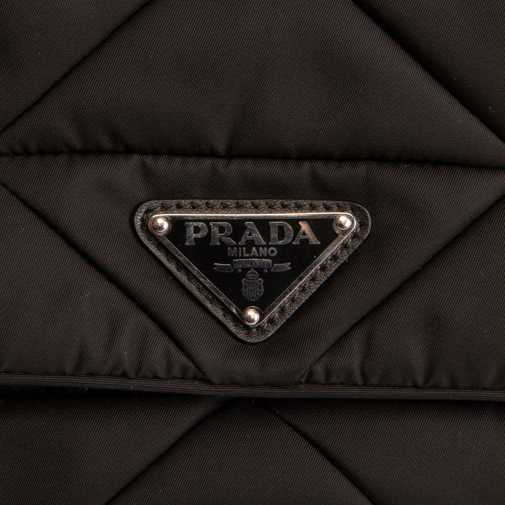 PRADA Re-Nylon Padded Shoulder Bag - Black