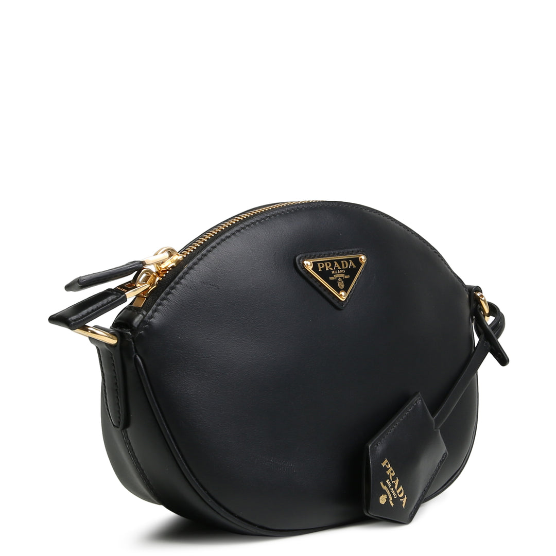 PRADA Mini Leather Shoulder Bag- Black