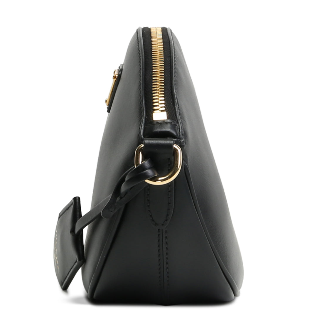 PRADA Mini Leather Shoulder Bag- Black